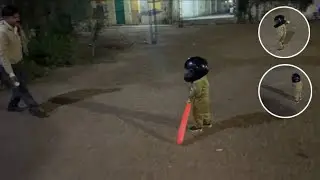 Addu cricket khel raha hai helmet 🪖 pehna ke😅