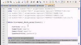 26  Update Values from Database part 1 (Section PHP & MySQL)