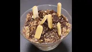 Snow Eggs with Biscuits and Chocolate Sauce