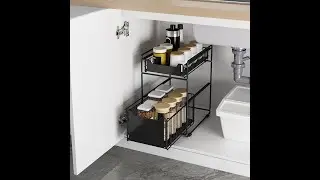 2 Tier kitchen & bathroom Multi-function Metal Drawer ,Expandable Organizer Rack