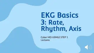 EKG Basics 3:  Rate, Rhythm, Axis
