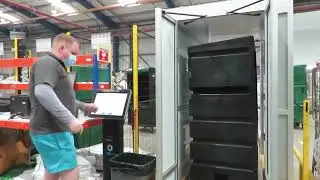 Reading of Fishers linen in a UBI Solutions RFID cabin