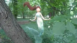 Aqua Mermaid doll - WoolDecoration Etsy store