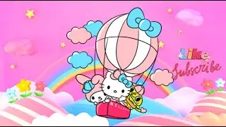 How to Draw Hello Kitty Hot Air Balloon drawing and coloring cartoon characters @drawtube28