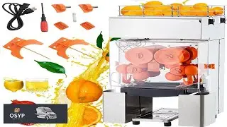 Automatic Commercial Juicer Machine with 110V Automatic Feeding Juice Extractor 120W Orange