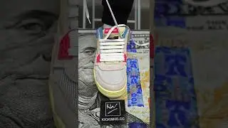 How to lace Nike Union X Air Jordan 4 Retro SP &lsquo;Guava Ice&rsquo;🍧 #fypagee #nike #kickwho #winterfashion