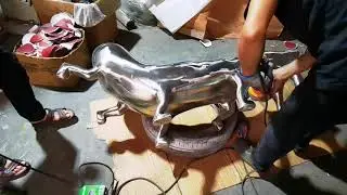 China stainless steel sculpture mirror polishing process