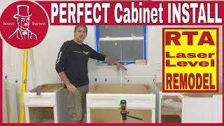 Install Kitchen Cabinets - RTA | Kitchen Remodel with Laser Level