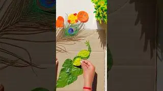 Beautiful Peacock 🦚 Making With Leaf 🍀 #peacock #leaf #shortsviral