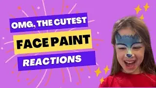 OMG the cutest reaction! 🥰😍🦊Kids react to face painting! #shorts #facepainting #cute