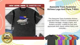 Awesome Trans Australian Airlines Logo And Plane T-Shirt