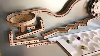 Wooden Marble Run in a Picture Frame
