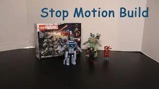 Lego Marvel Iron Man & War Machine vs Hammer Drones: 76320 | Stop Motion Build