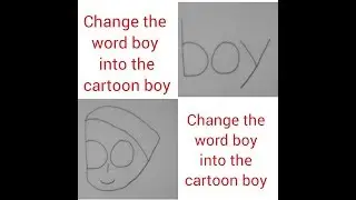 How to turn word boy into a cartoon boy (easy)||Rimu Crafts