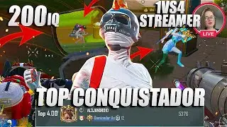 HUMILLANDO con TRUCO del CONQUISTADOR #1 del MUNDO de PUBG Mobile🔥ENFRENTO SQUAD de STREAMER en VIVO