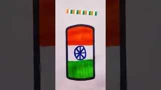 &ldquo;Easy Indian Flag Cylinder Drawing | Independence Day / Republic Day Art&rdquo; #shorts #viral #viralvideo
