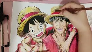 DRAWING LUFFY FROM ONE PIECE LIVE ACTION