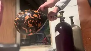 Spooky printed Kalisan latex balloon helium inflation