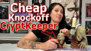 Cheap Knockoff Crypt Keeper Statue of 1996 Trendmasters Cryptkeeper Candelabra Lamp Comparison Vid