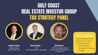 Real Estate Tax Strategy - GCREI August 2024 Meetup