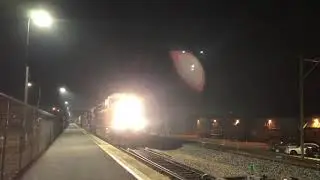 CN 5768 leads an all EMD A432 through Carbondale, IL with a pair of IC Deathstars (1015 and 6250)