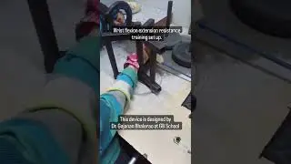 Wrist flexion extension resistance training set up./GB School of neuro rehab Pune