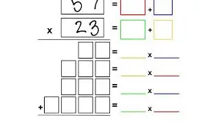 2 Digit by 2 Digit Partial Products Multiplication