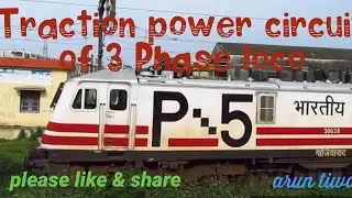 Traction power circuit of    3 phase loco