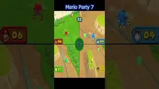 Mario Party 7 - Helipopper - Dry Bones vs Waluigi vs Peach and Mario