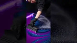 Galaxy Resin Floor Art 🌌#gamingroom #diy #galaxyart #epoxyfloor #interiordesign