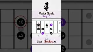 Major Scale in the key of C | Scale Chart For Beginners Bass Players