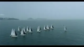 20210328 Hong Kong J/80 Class Champs Race 5 Start Line - 4 (Black Flag)