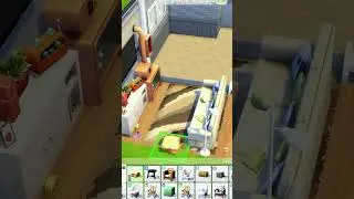 Orange Family Room | Speed Build | The Sims 4 #shorts