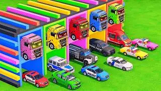 TRANSPORTING ALL POLICE CARS & EMERGENCY AMBULANCE VEHICLES WITH MERCEDES-BENZ TRUCKS | FS22 #048