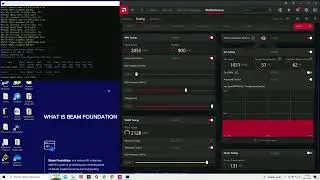 Beam coin mining, PowerColor 6700XT Red Devil, settings