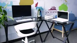Green Forest L-shape Working Desk