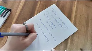 Left-handed poetry-writing ASMR (no talking)