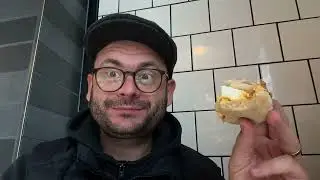 Mc Donalds McMuffin Egg breakfast sandwich hands-on