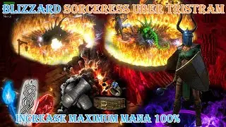 Diablo 2 Resurrected - Blizzard Cold Sorceress Build Uber Tristram (Increase Maximum Mana 100%)
