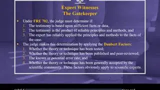 Legal Reasoning & Argumentation - Expert Witnesses