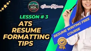 ATS Resume Formatting Tips | Resume Writing Free Course | Erum Rehman Official Paramount HRO