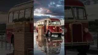 Retro Deco Bus Home &mdash; Exterior, Lounge & Curved Galley Kitchen #dreamhome #home #eleganthomes