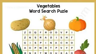 🌽 Vegetables Word Search Puzzle | Kids Learning Activity 🥕#live#trending#youtube