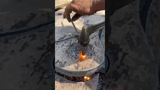 New metal spacer cutting with hand gas cutter #shorts #welding #viral #funny #cuttingskills