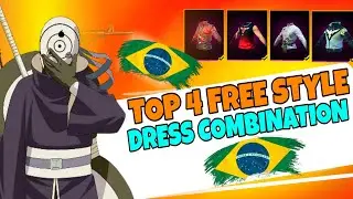 TOP 4 😍 FREE STYLE DRESS | COMBINATION 2024 | TOP 4 NO TOP UP DRESS COMBINATION 2024 😱 | FREE FIRE |
