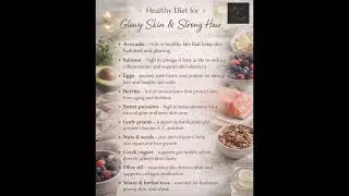 Healthy Diet for Glowing Skin and Strong Hair - #glowingskin #stronghair #glowyskin #viralskincare