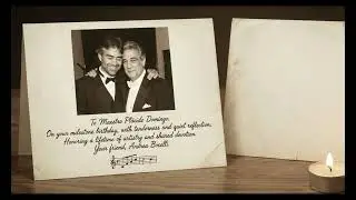 Andrea Bocelli Extends His Warmest Birthday Wishes To Maestro Plácido Domingo