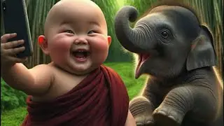 Little monk so cute🤩II cuteness🥰🌿 II selfie II status video II 🌿