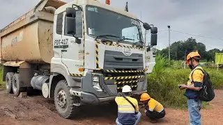 Test Karyawan Baru Dump Truk Nissan Quester  CWE 370 . Mantap!!
