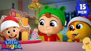 Fun time with Christmas Elf!🎄🎶| Little Angel | Super Moms | Nursery Rhymes and kids songs 🌸